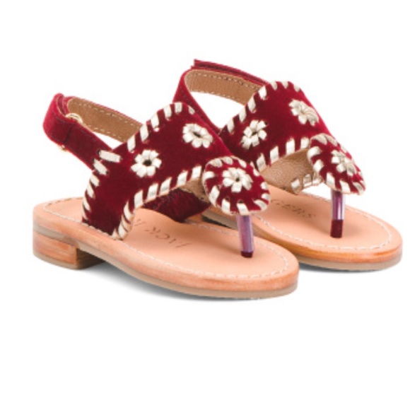 NWT Jack Rogers Toddler Jacks Flat Sandal Velvet - Picture 1 of 6